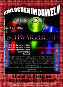 Minigolf-Spektakel unter Schwarzlicht Bild